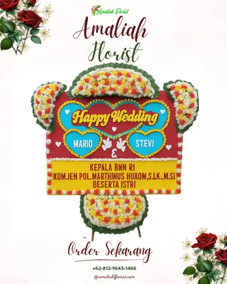 Papan Bunga Pernikahan Palanyar